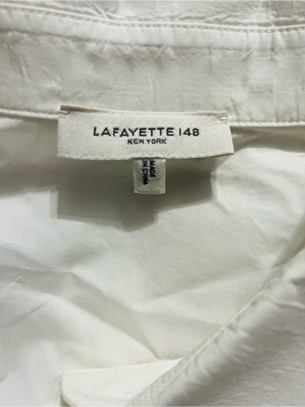 LAFAYETTE 148 Painter's Palette Print Cotton Poplin Oversized Shirt Sz L - Picture 9 of 11